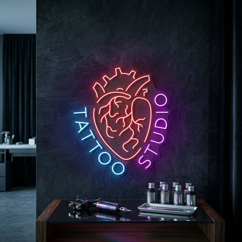 Kalpli Tattoo Studio Neon Dekor