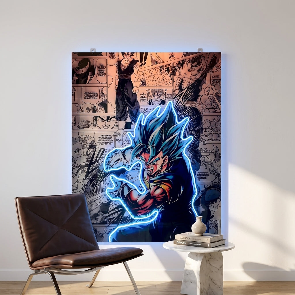 Goku SSJ Dios Azul Neon Tablo