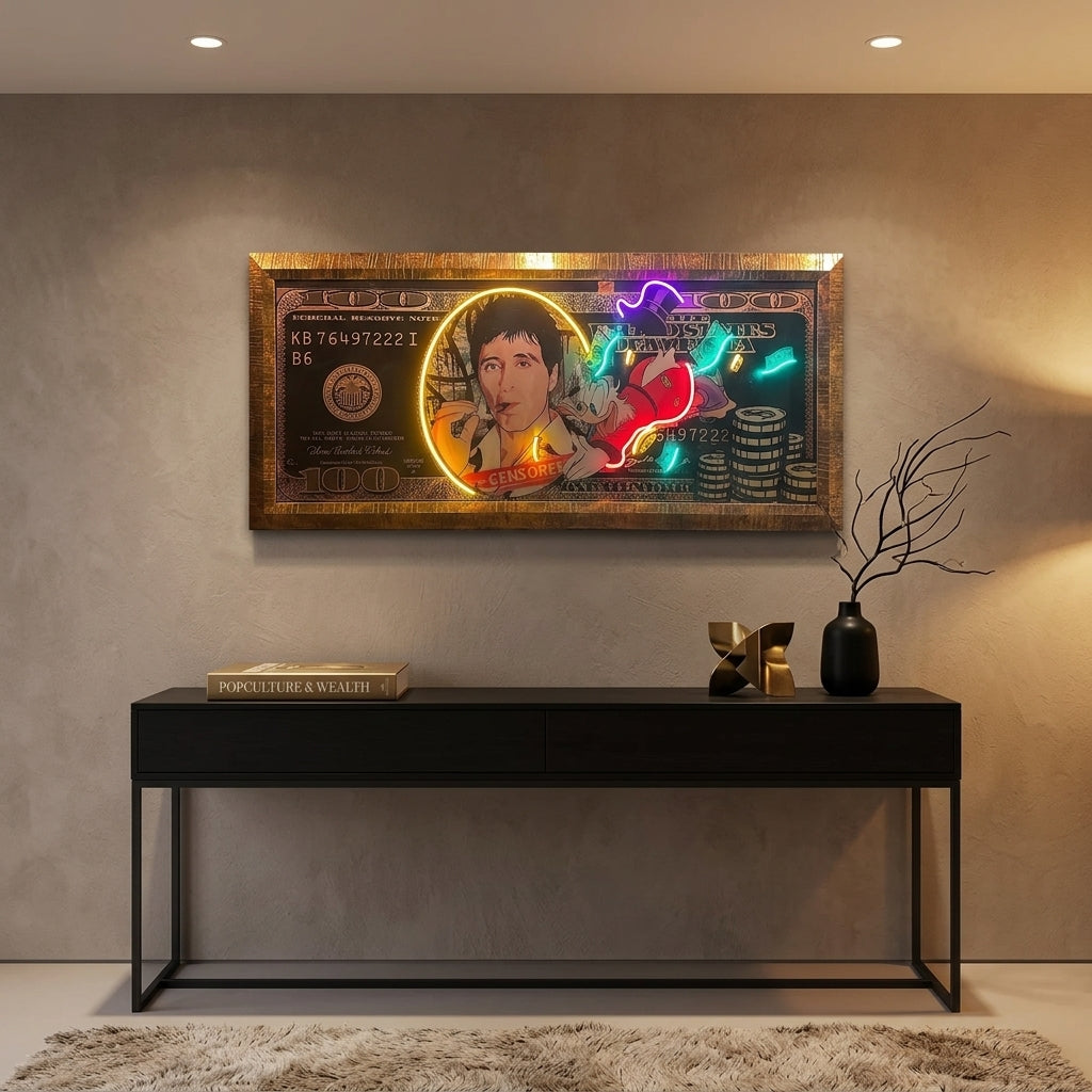 Exclusive Scarface Dollar Neon Tablo