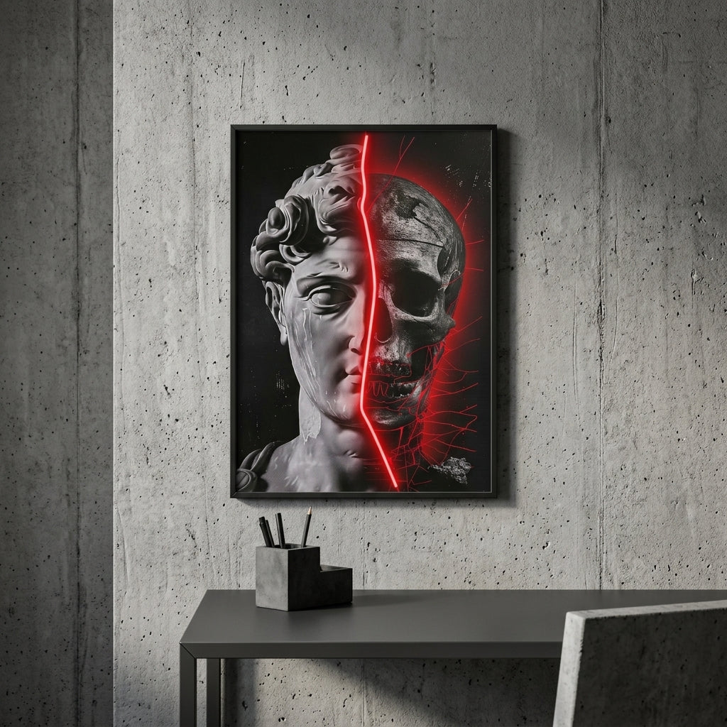 "Kızıl Yarık ve Neon Anatomi" PopArt Tablo