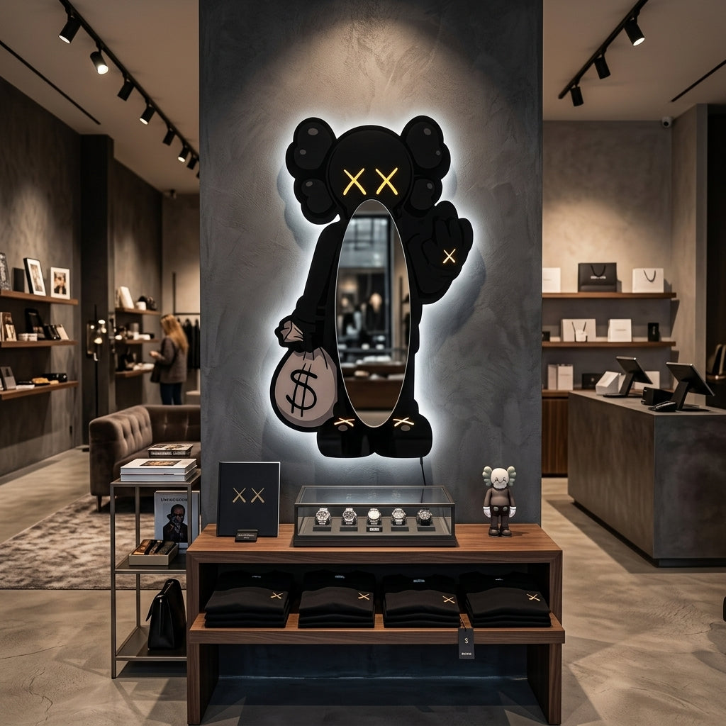 KAWS Triple Black Neon Ayna