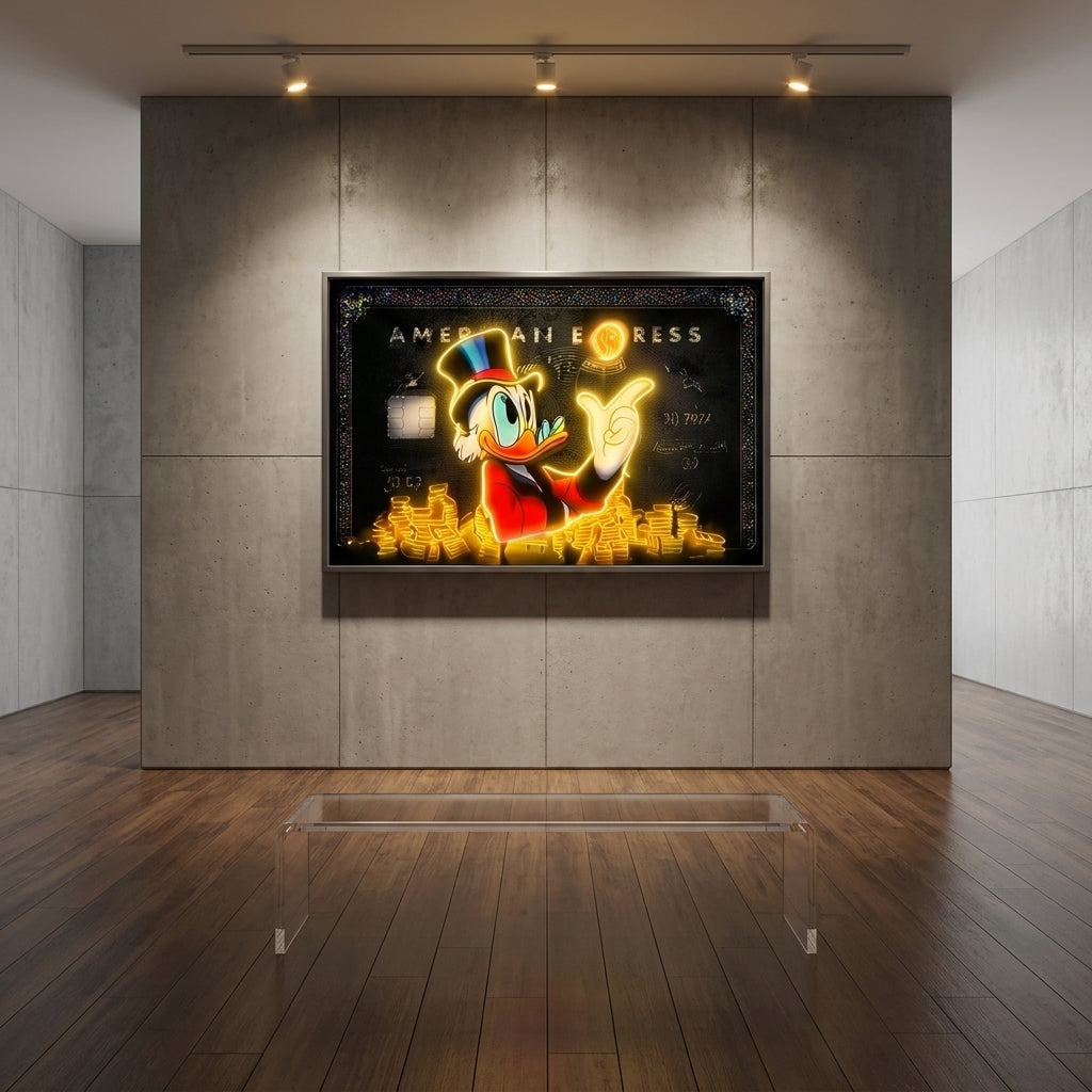 "Scrooge McDuck Black Card" Premium Duvar Sanatı