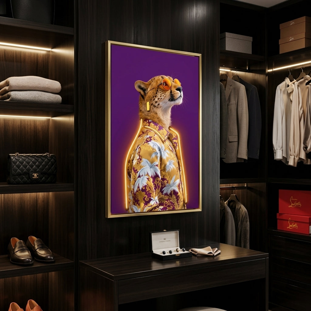 'Retro Safari' Neon Pop-Art Tablosu – Yeni Sezon