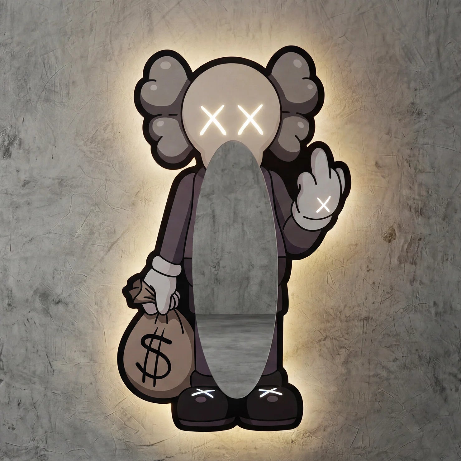 KAWS Triple White Neon Ayna