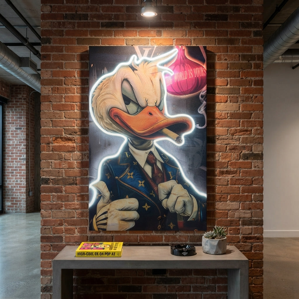 Millonaire Duck Neon Tablo