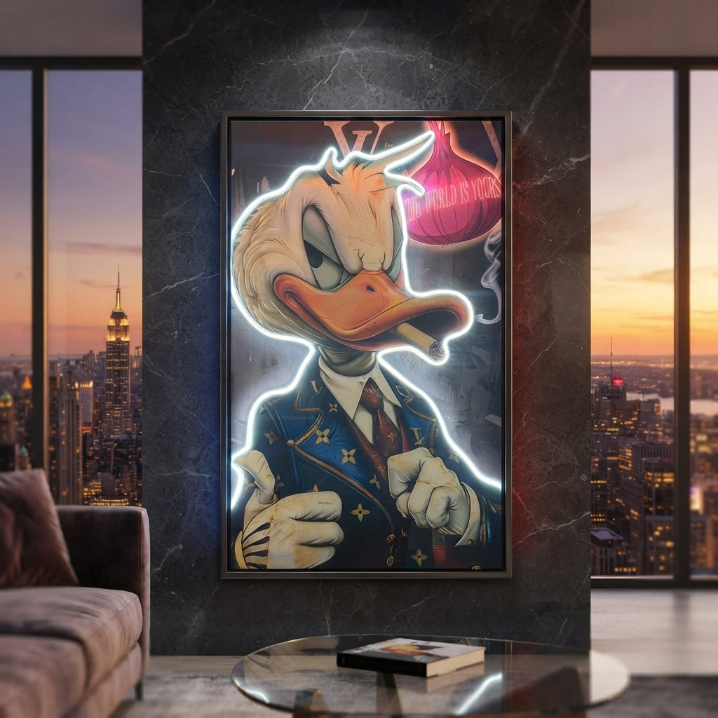 Millonaire Duck Neon Tablo