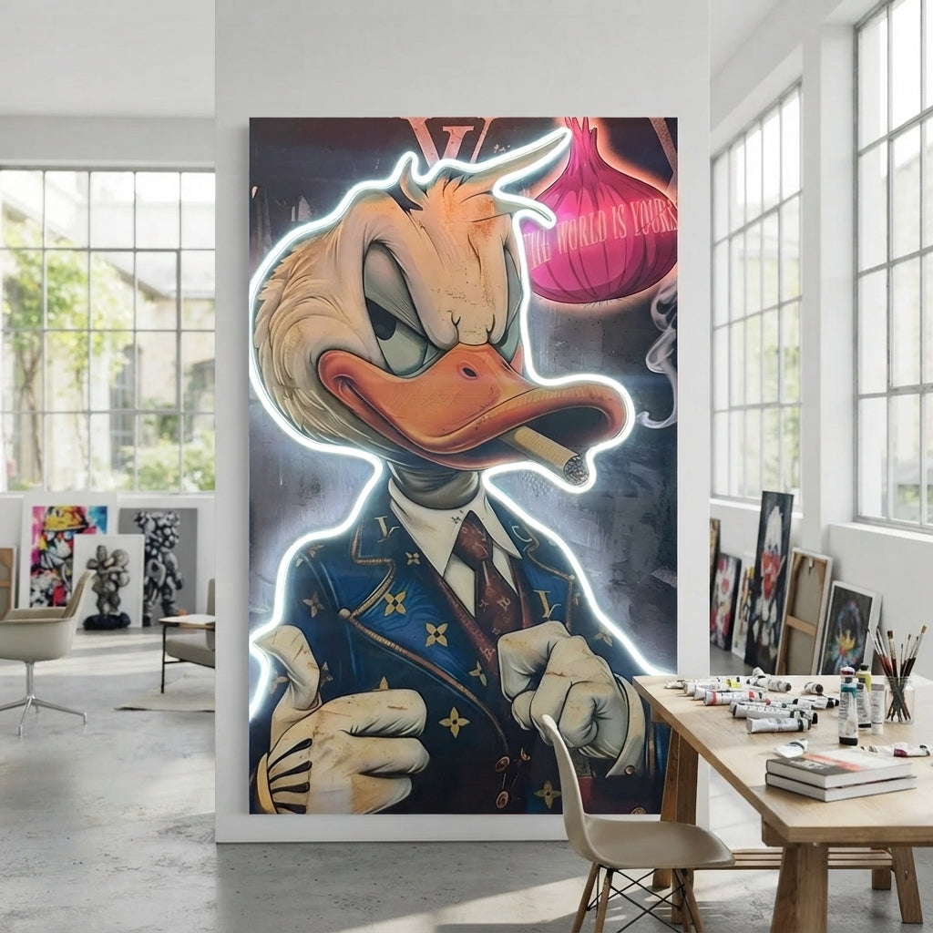 Millonaire Duck Neon Tablo
