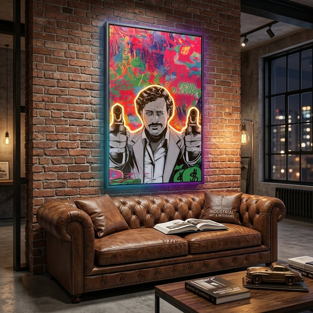 Pablo Escobar Neon Tablo