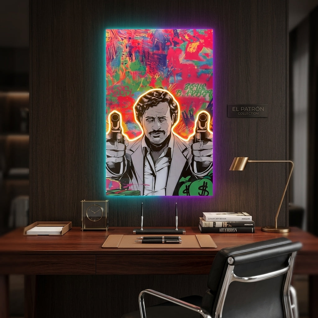 Pablo Escobar Neon Tablo