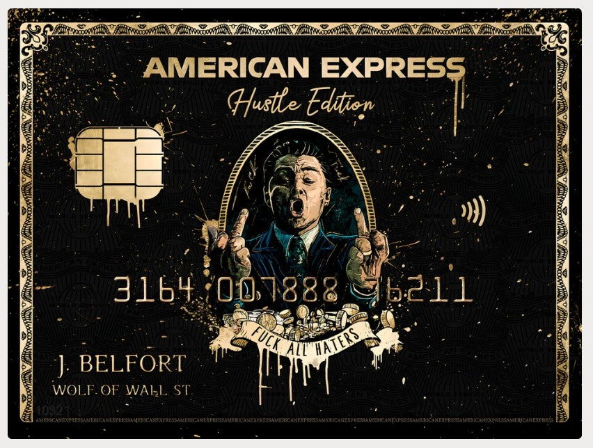 Wolf of Wall Street J. Belfort İmzalı Pop Art Kart Tablo