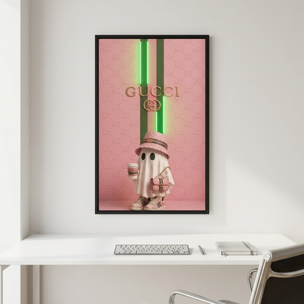 'High Fashion Ghost' Neon Pop-Art Tablo – Yeni Sezon