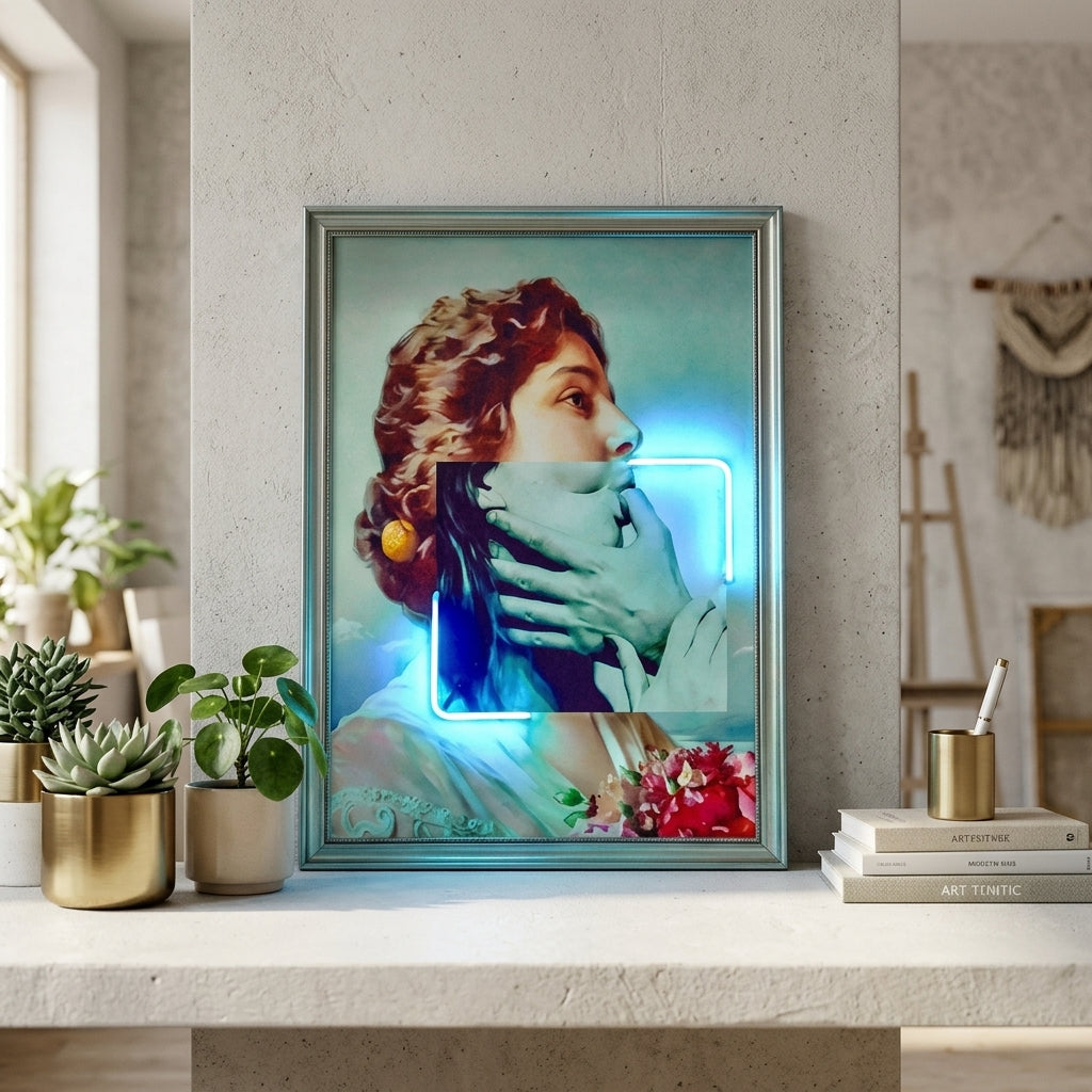 Lady Blue Art Tablo