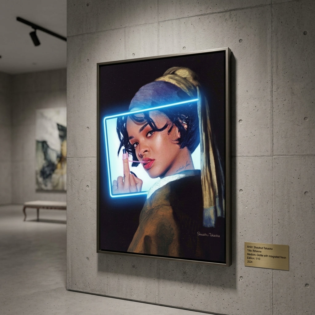 'Rebel Muse' Mavi Neon Pop-Art Tablo – Yeni Sezon