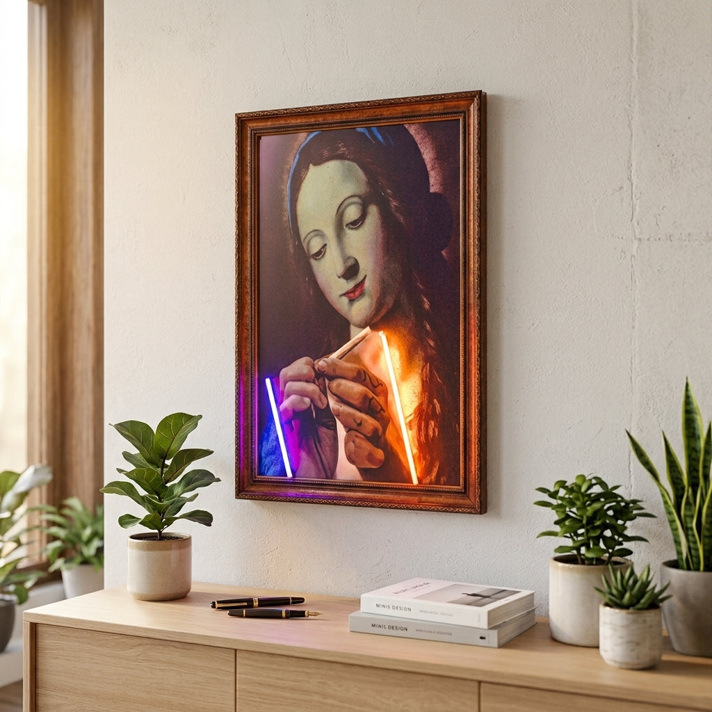 Nun Purple Art Tablo