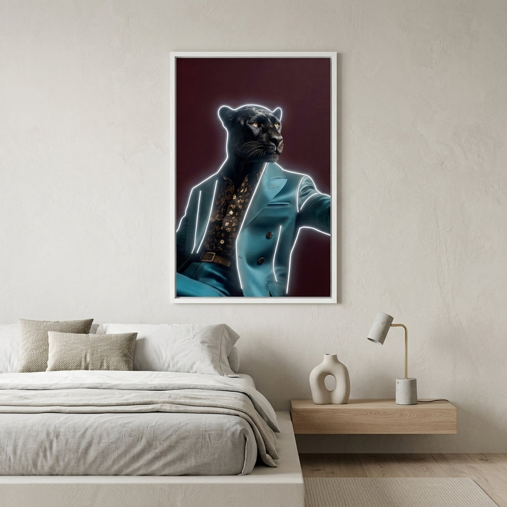 'Executive Panther' Neon Işıklı Tablo – Yeni Sezon