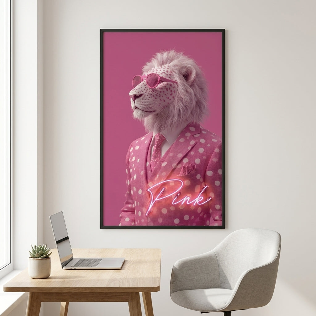 'The Pink Gentleman' Neon Pop-Art Tablo – Yeni Sezon