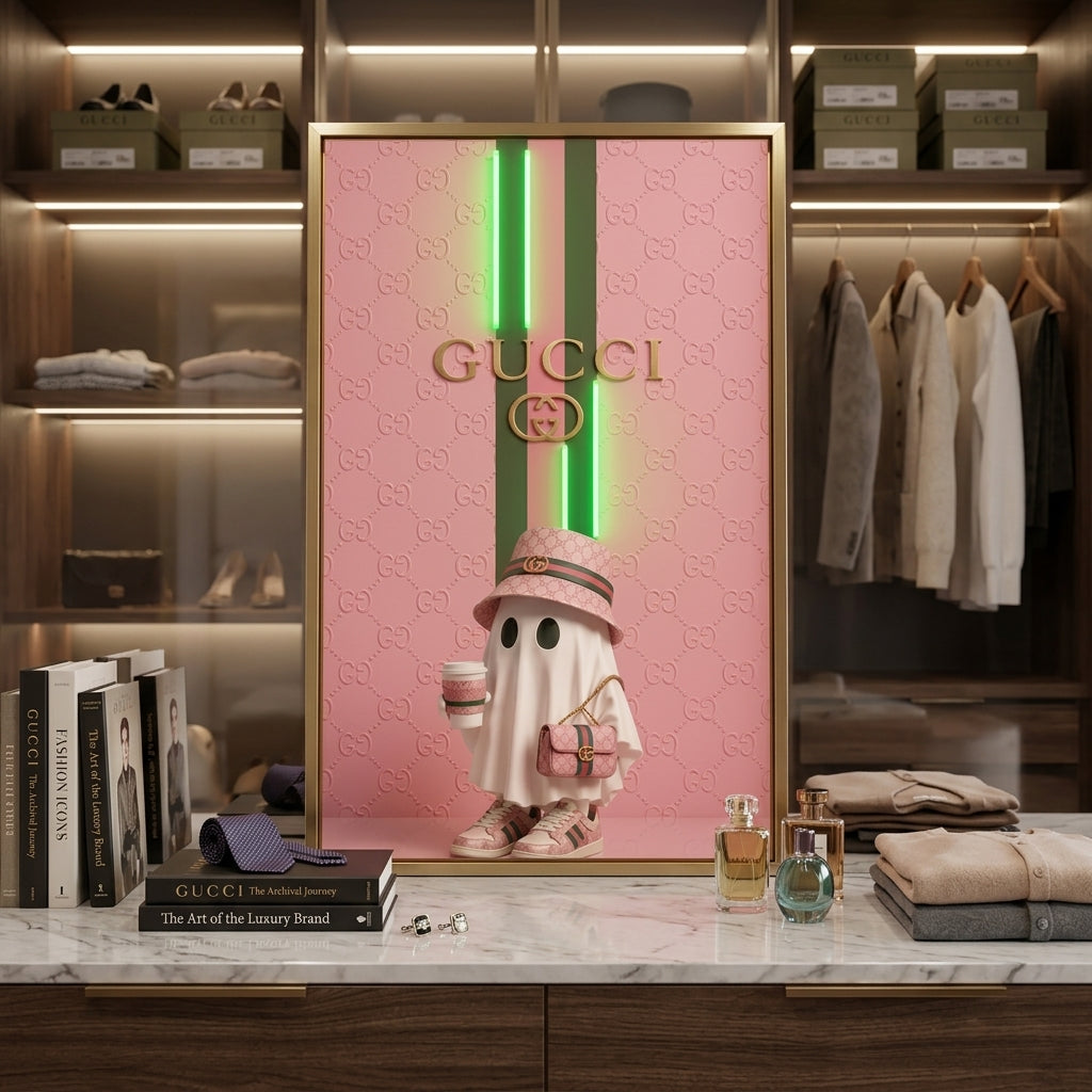 'High Fashion Ghost' Neon Pop-Art Tablo – Yeni Sezon