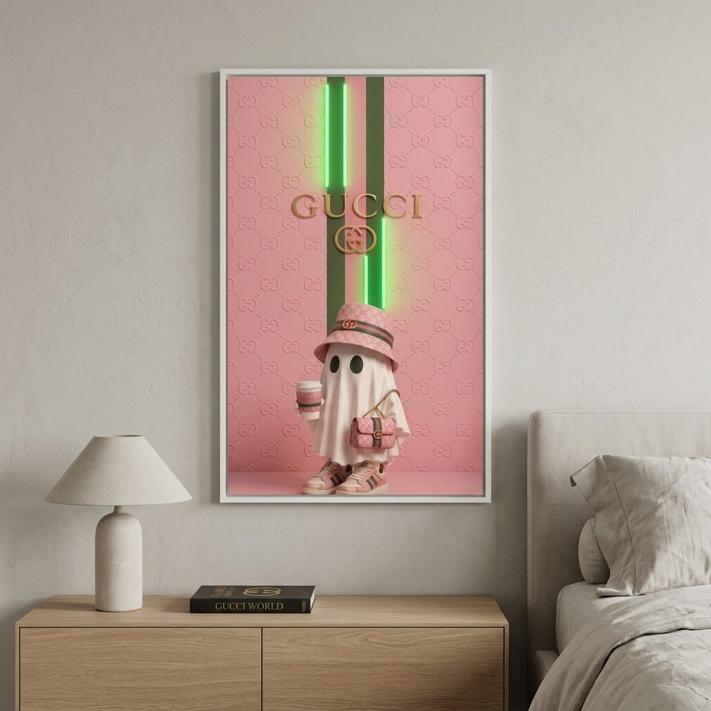 'High Fashion Ghost' Neon Pop-Art Tablo – Yeni Sezon