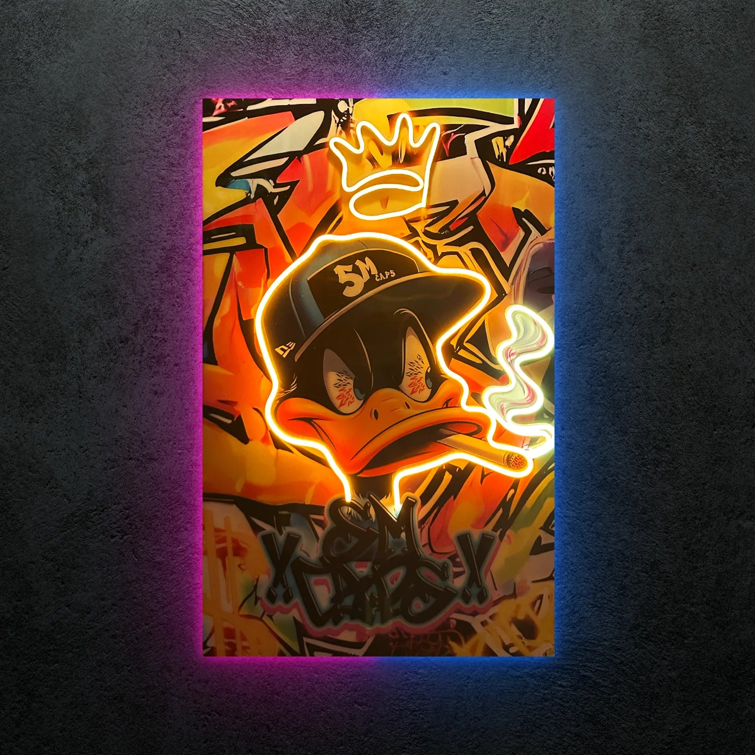 Graffiti Duck Neon Tablo