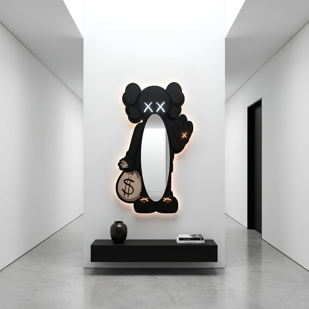 KAWS Triple Black Neon Ayna