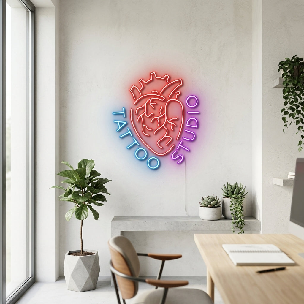 Kalpli Tattoo Studio Neon Dekor