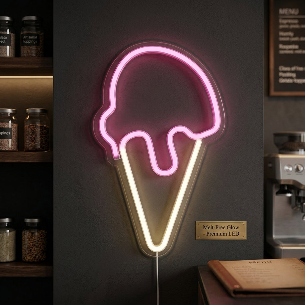 Dondurma Figürü Neon Tabela