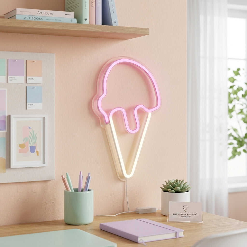 Dondurma Figürü Neon Tabela