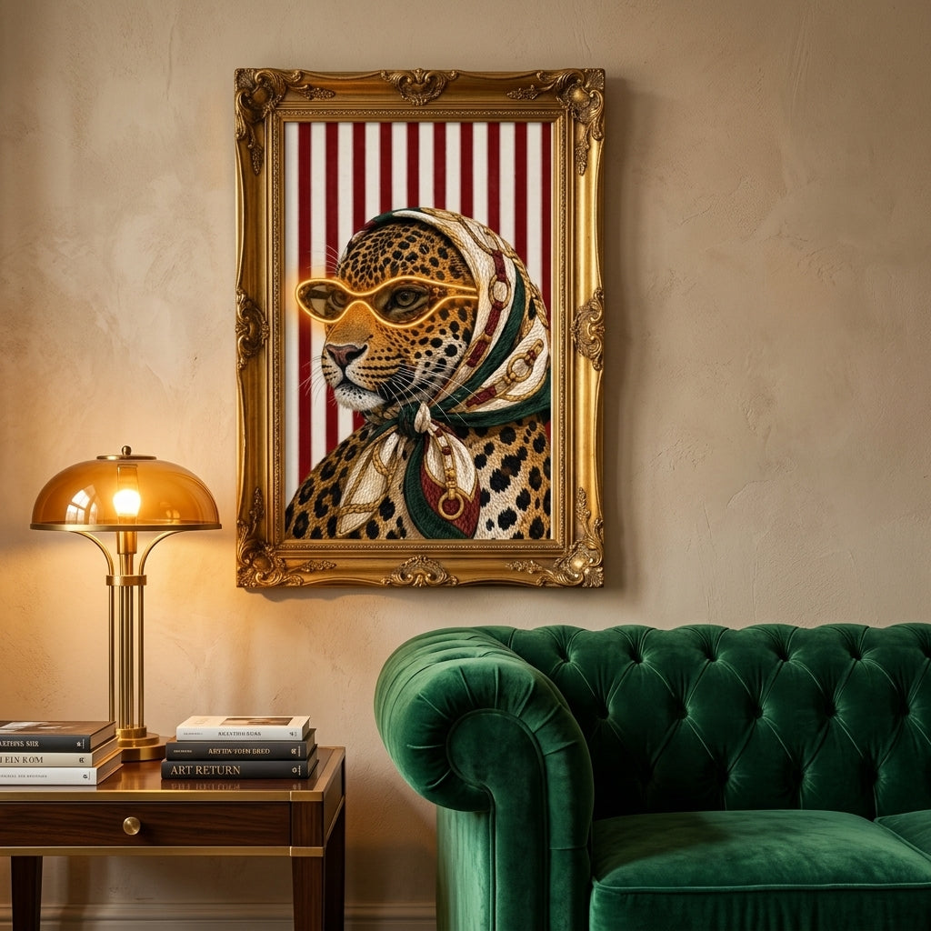 'Wild Elegance' Neon Işıklı Kanvas Tablo – Yeni Sezon