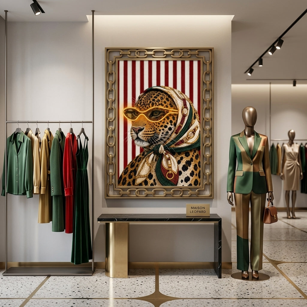 'Wild Elegance' Neon Işıklı Kanvas Tablo – Yeni Sezon