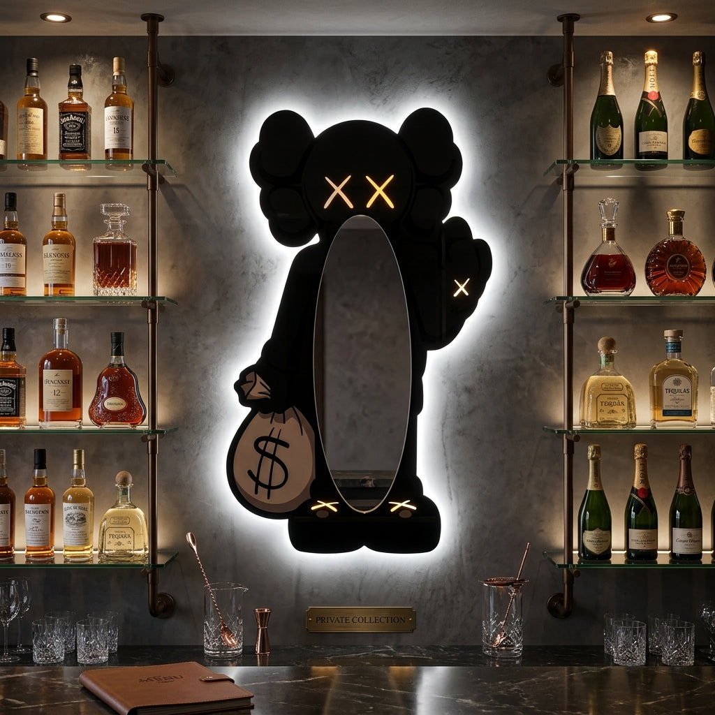 KAWS Triple Black Neon Ayna