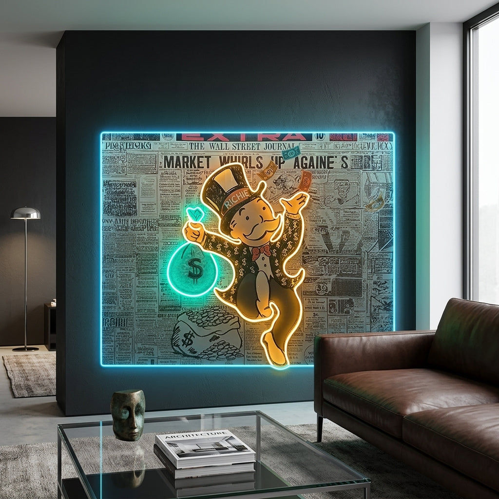 Exclusive Monopoly Neon Tablo