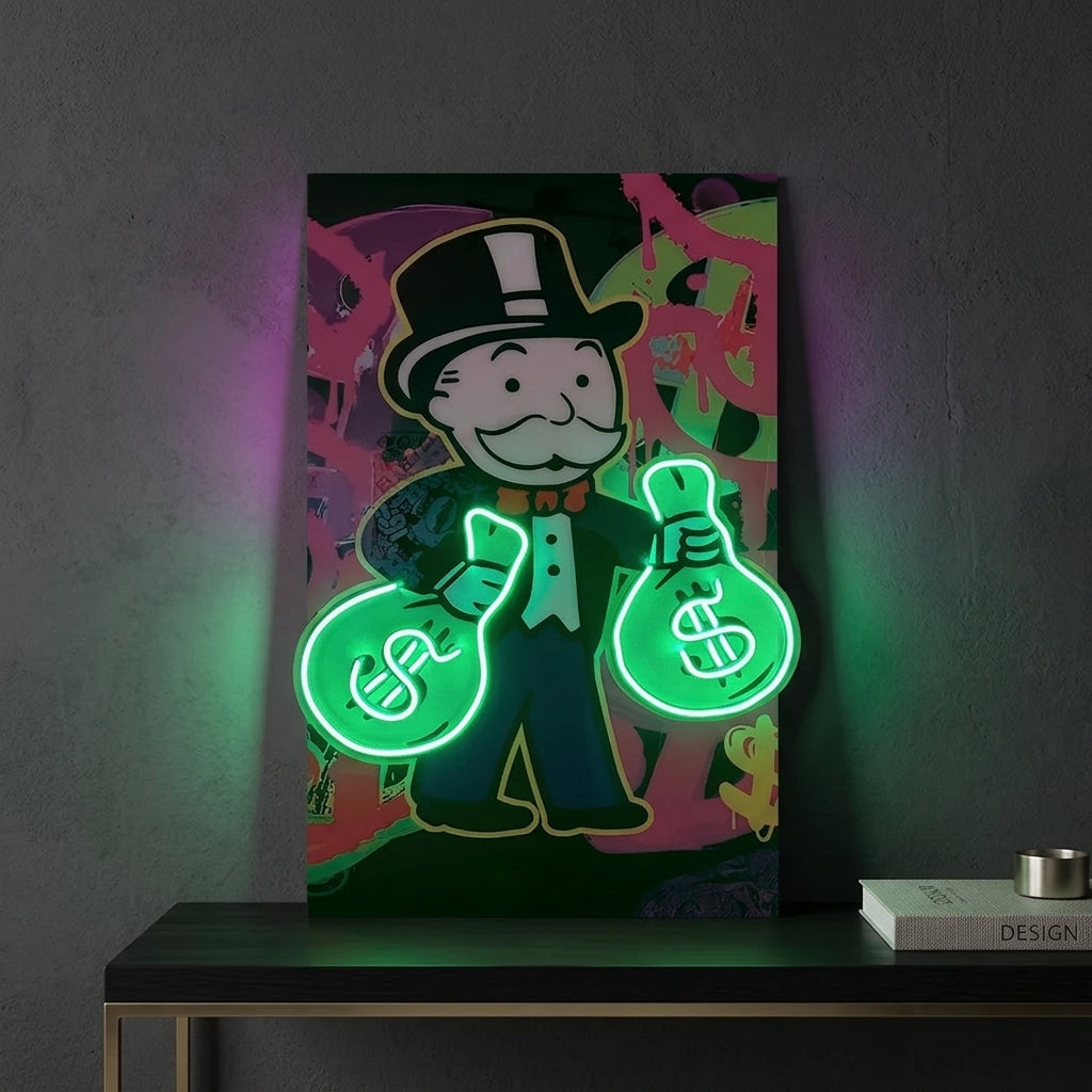 Monopoly Neon Tablo