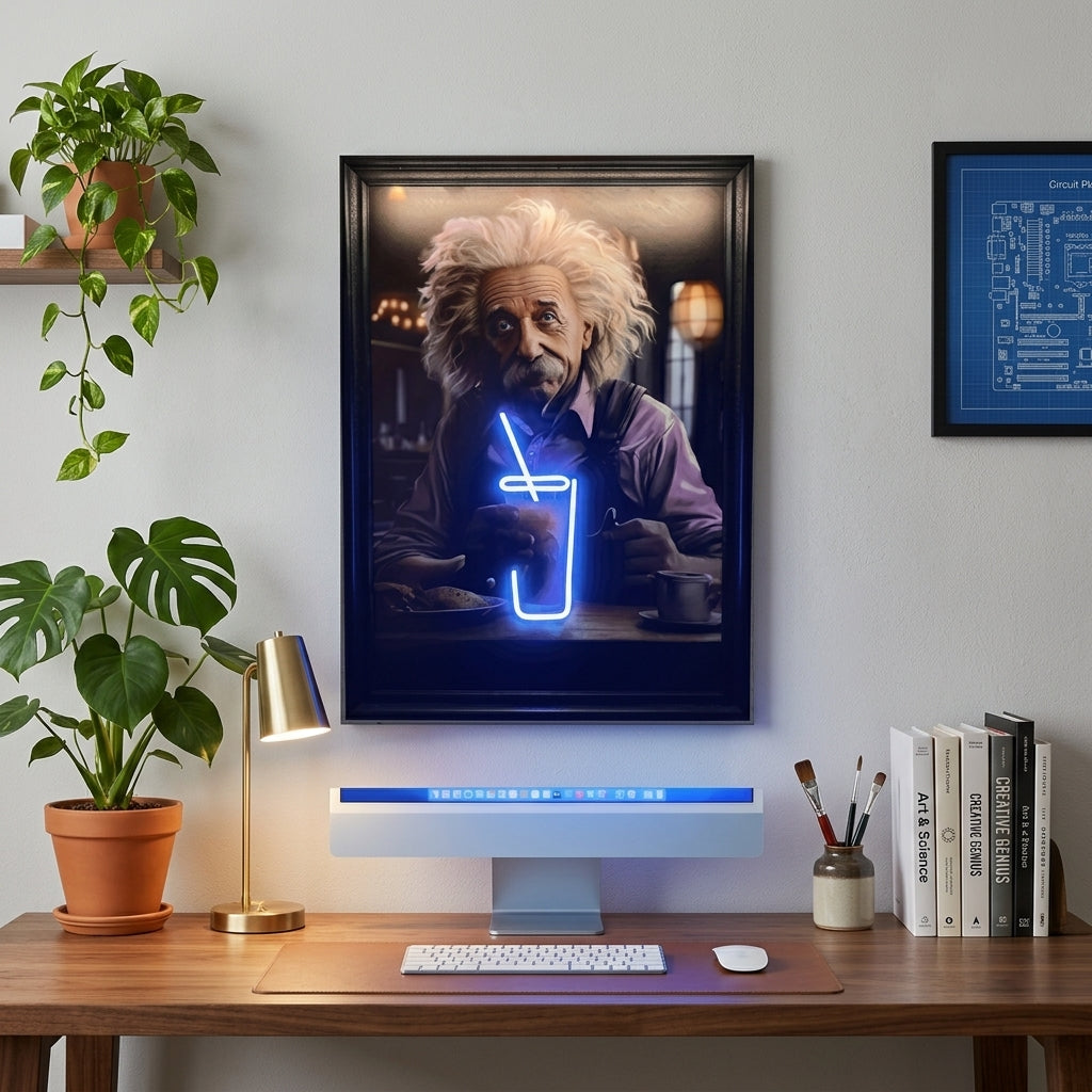 Einstein Canvas Art Tablo