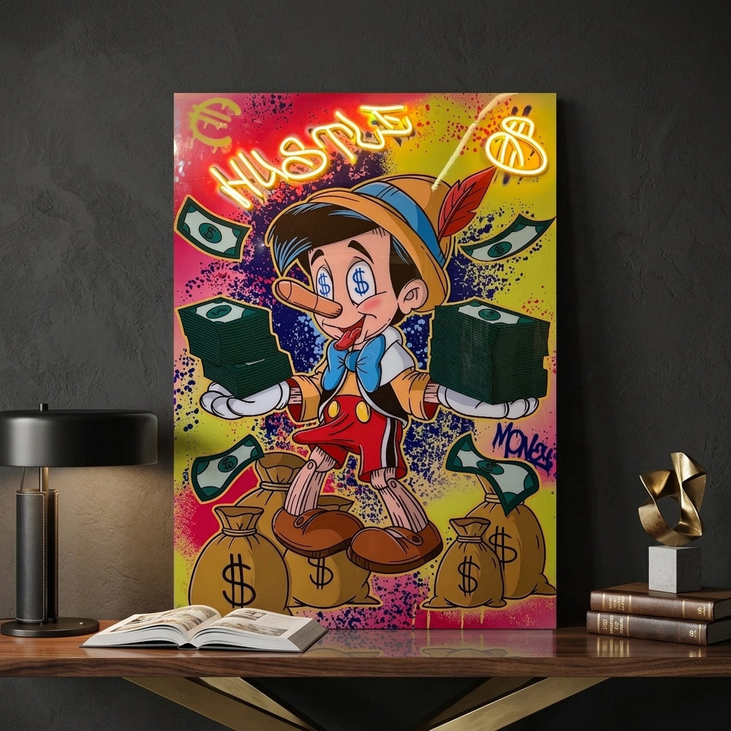 Exclusive “Hustle Pinocchio” Edition Neon Tablo