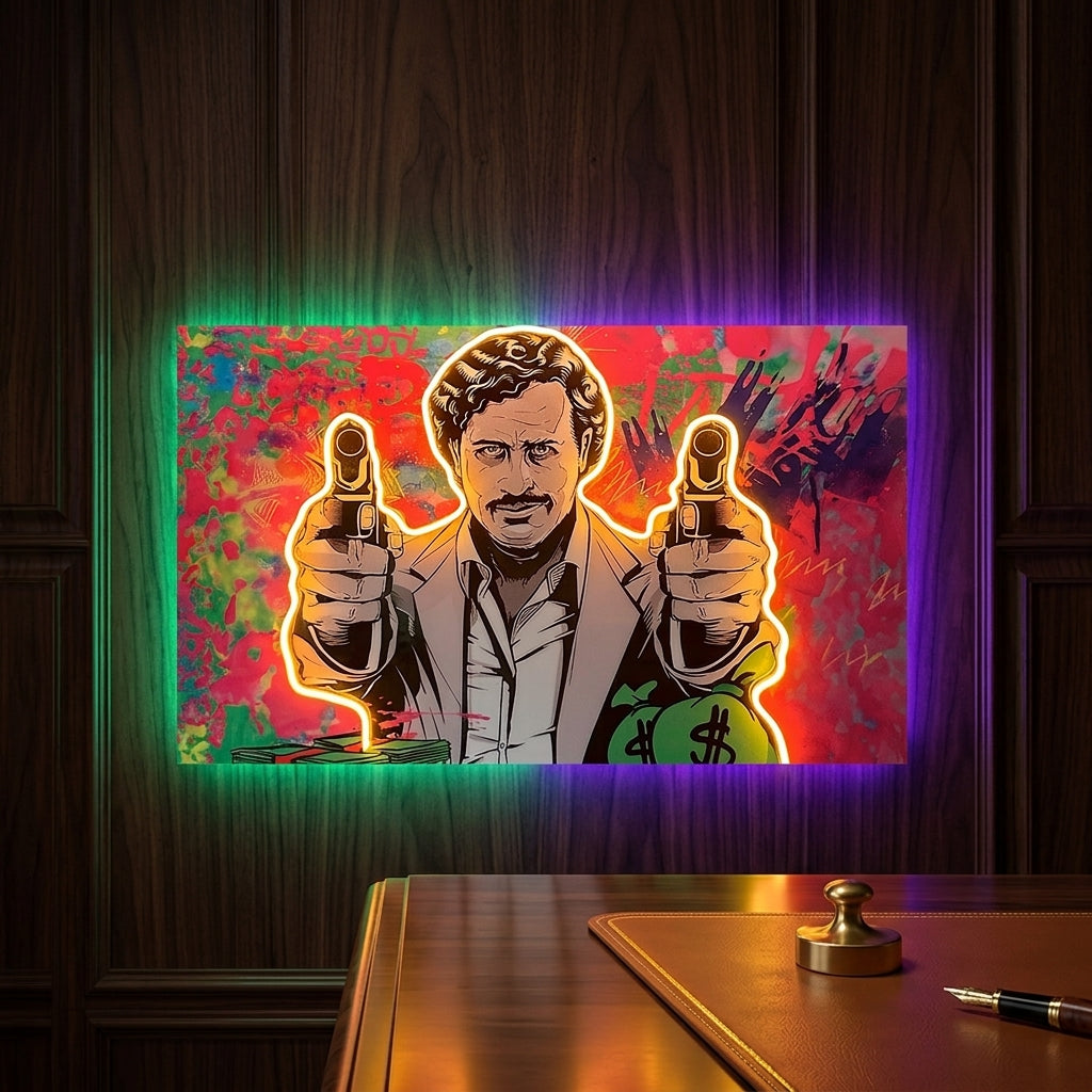 Pablo Escobar Neon Tablo