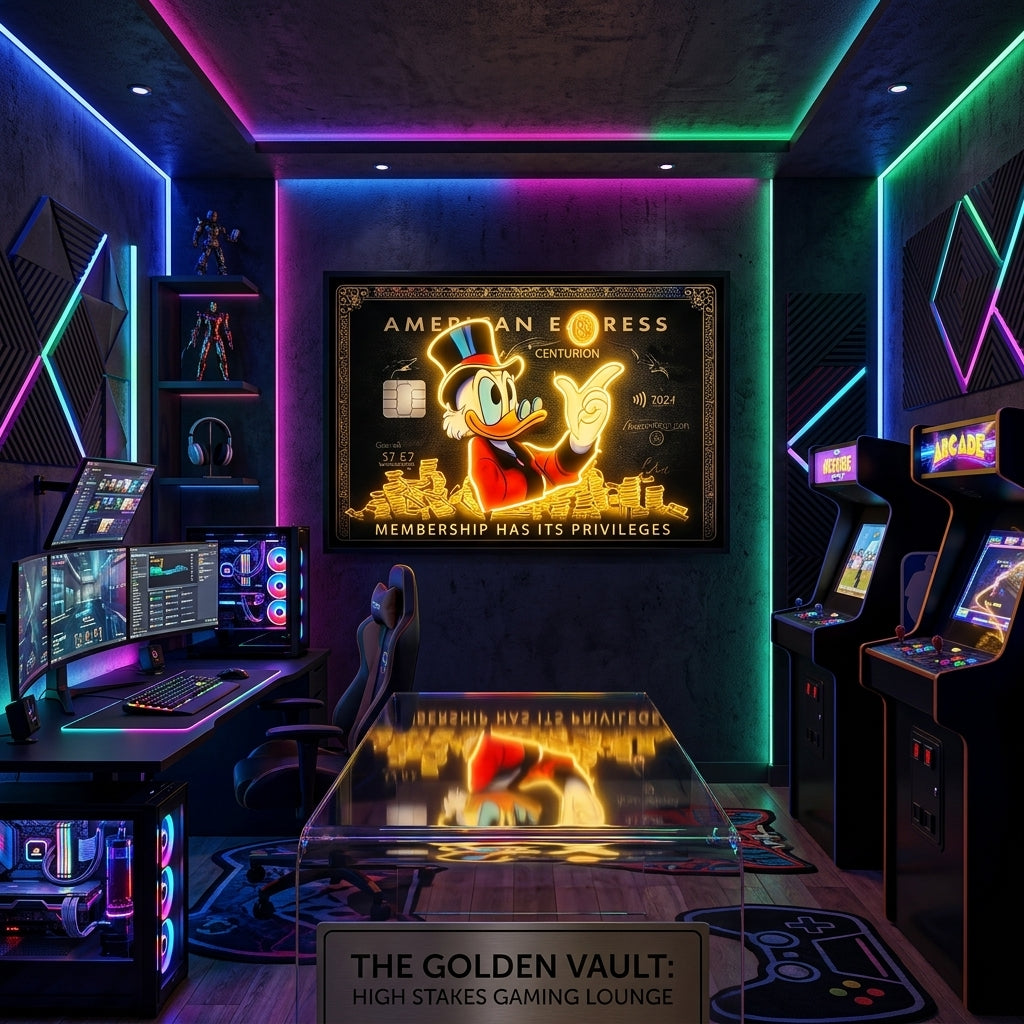 "Scrooge McDuck Black Card" Premium Duvar Sanatı