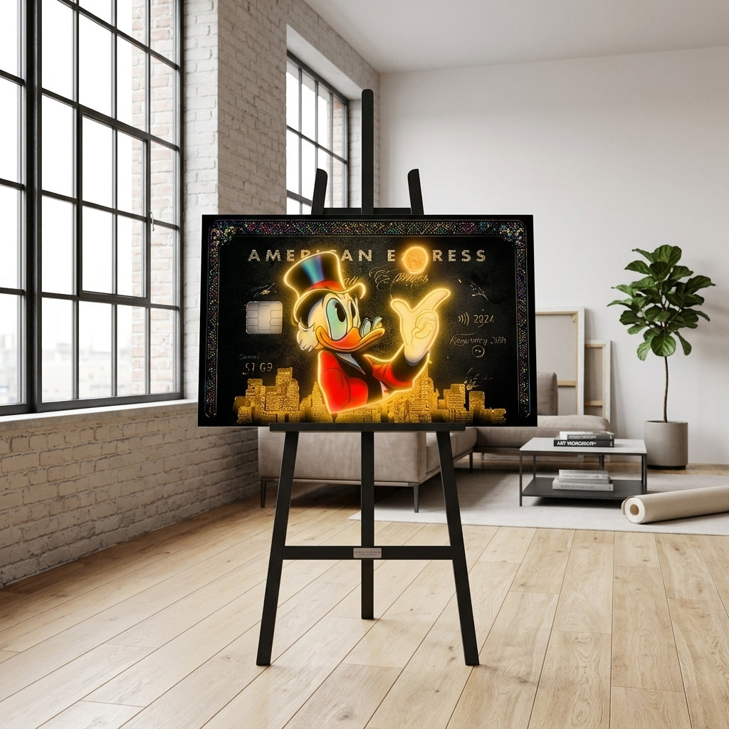 "Scrooge McDuck Black Card" Premium Duvar Sanatı