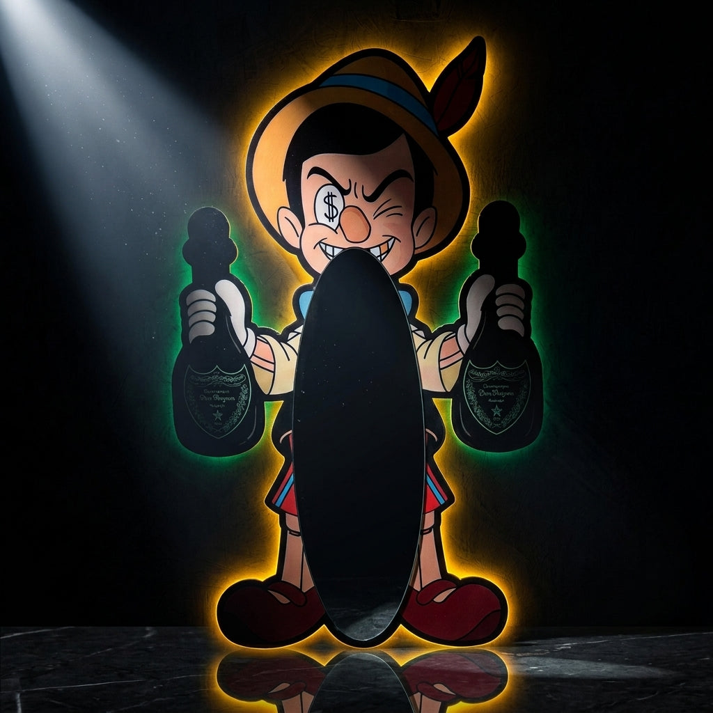 Don Perignon Pinokyo Neon Ayna