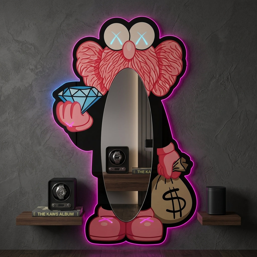 Bay KAWS Pembe Ayna