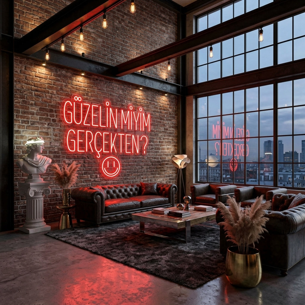 Güzelin Miyim Gerçekten? Neon Tabela