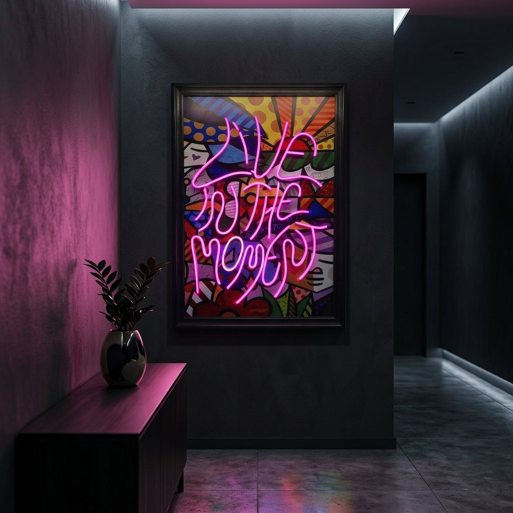 LIVE IN THE MOMENT Canvas Art Tablo