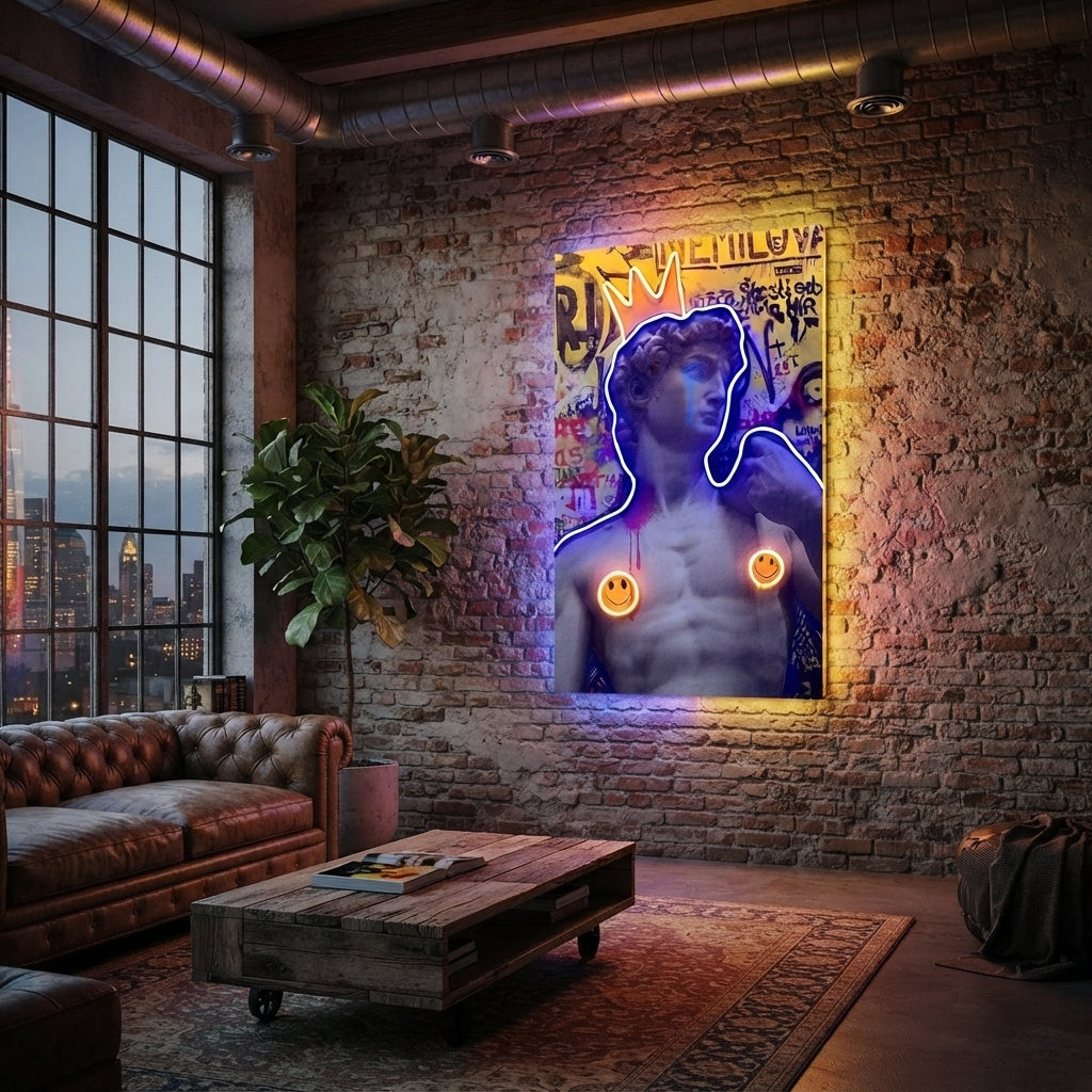 David Happy Art Neon Tablo