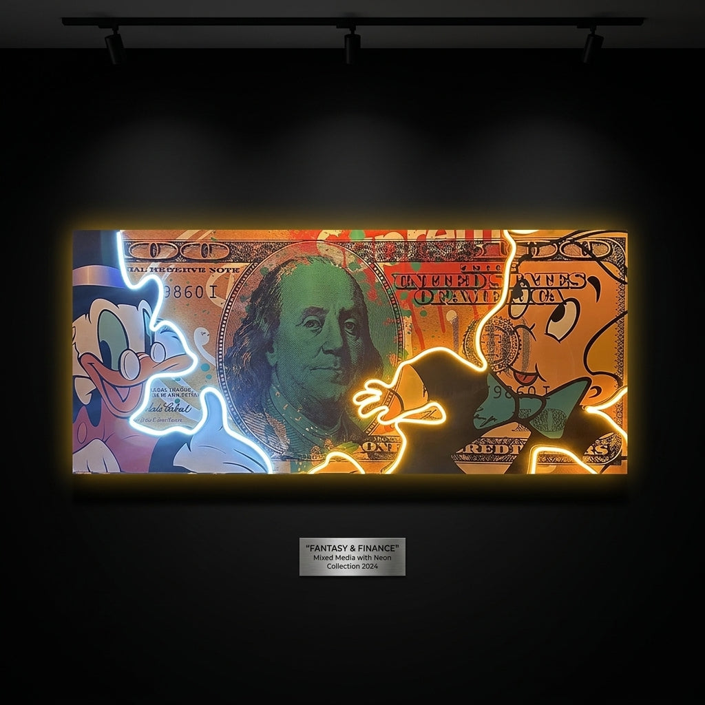 Exclusive Dollar Mc Pato Ricky Ricos Neon Tablo