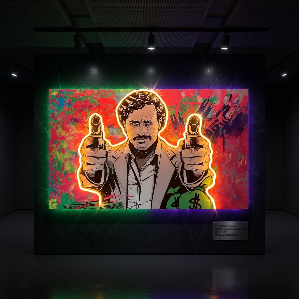 Pablo Escobar Neon Tablo