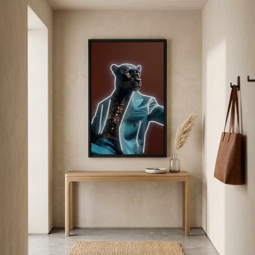 'Executive Panther' Neon Işıklı Tablo – Yeni Sezon