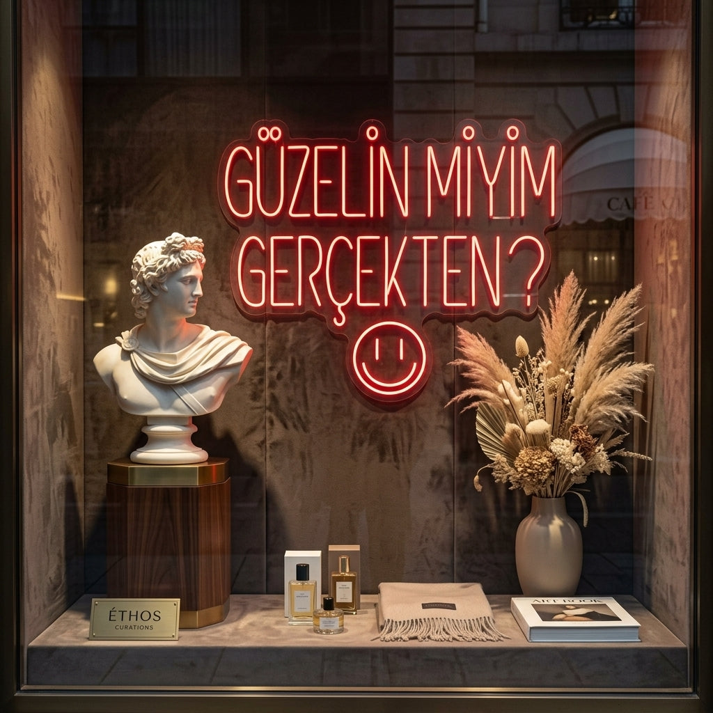 Güzelin Miyim Gerçekten? Neon Tabela