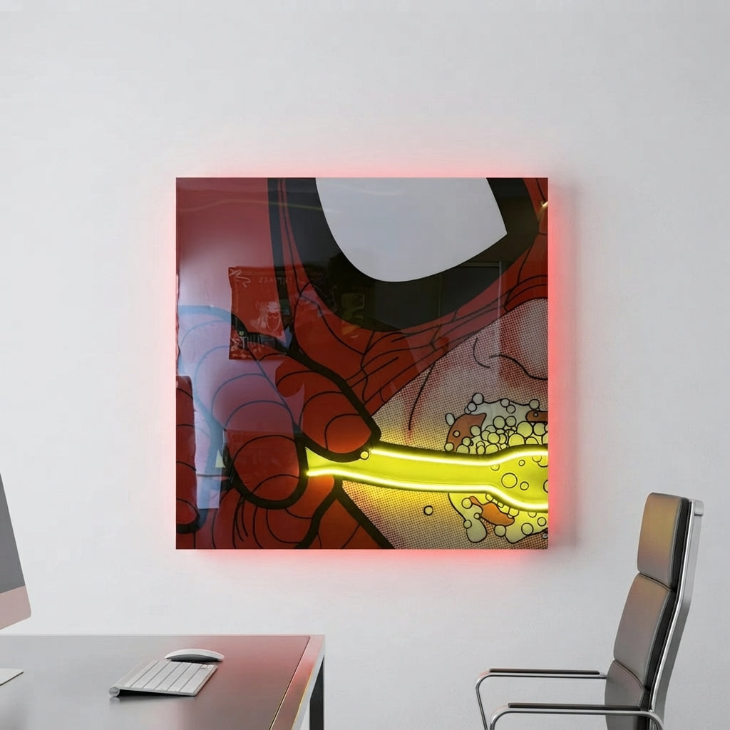 Komik Spiderman Neon Tablo