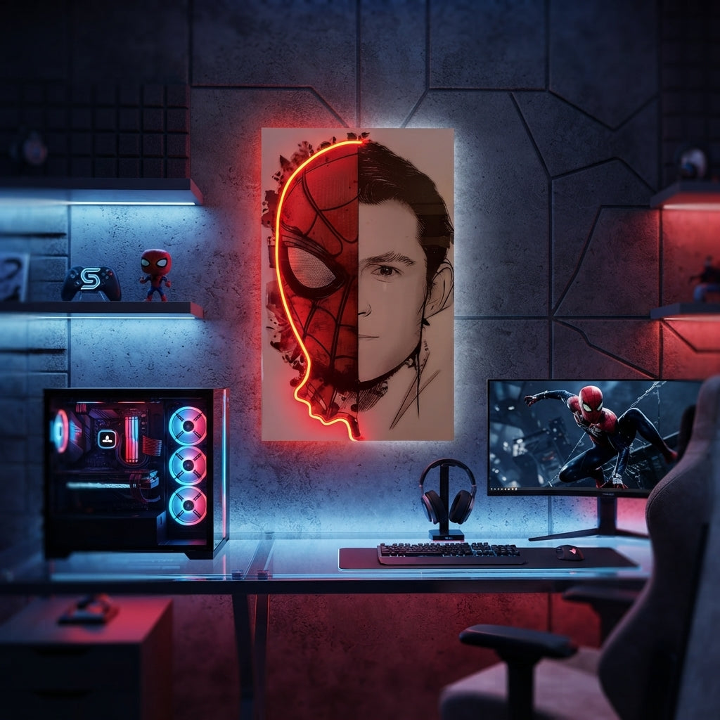 Spiderman Andrew Garfield Neon Tablo