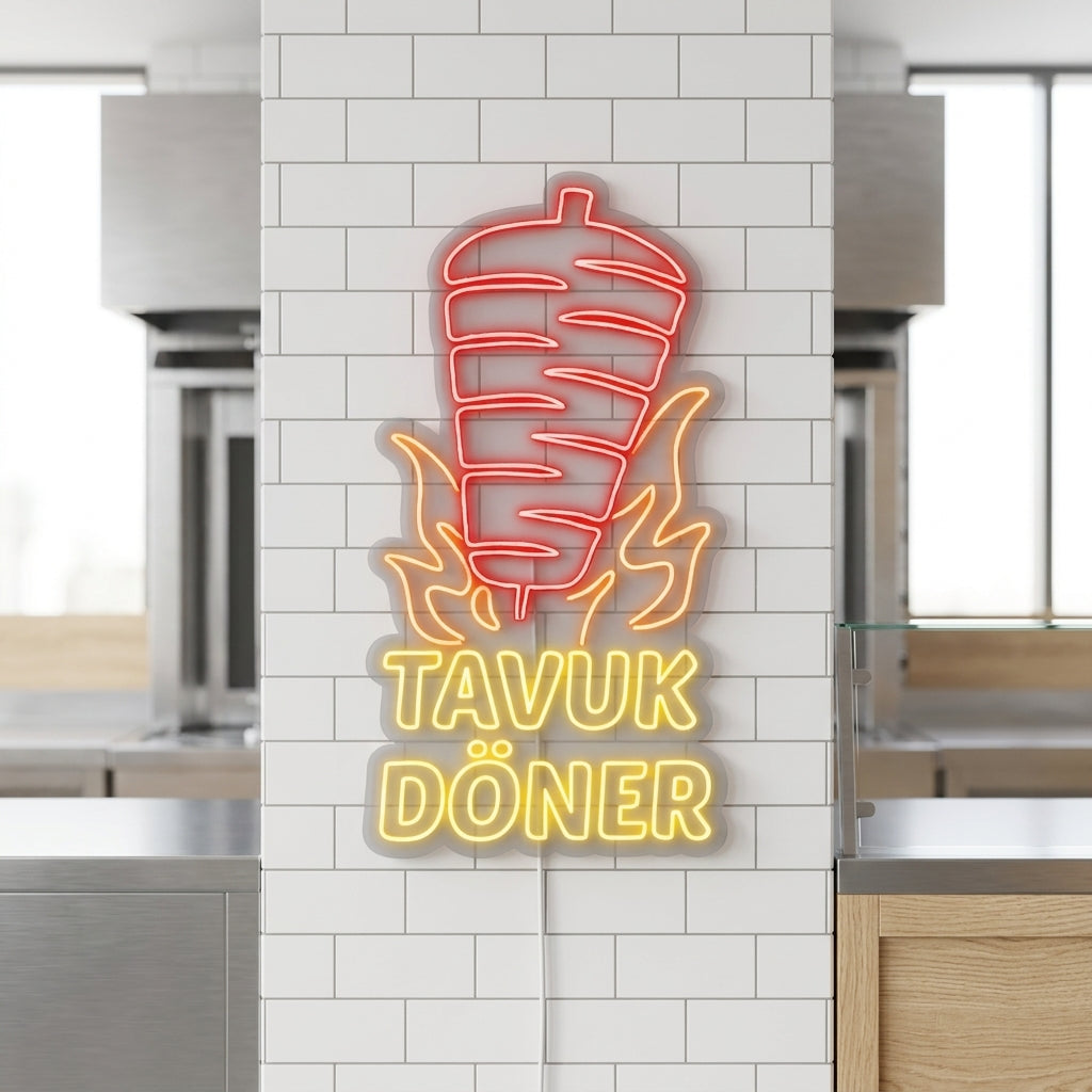Tavuk Döner Neon Tabela