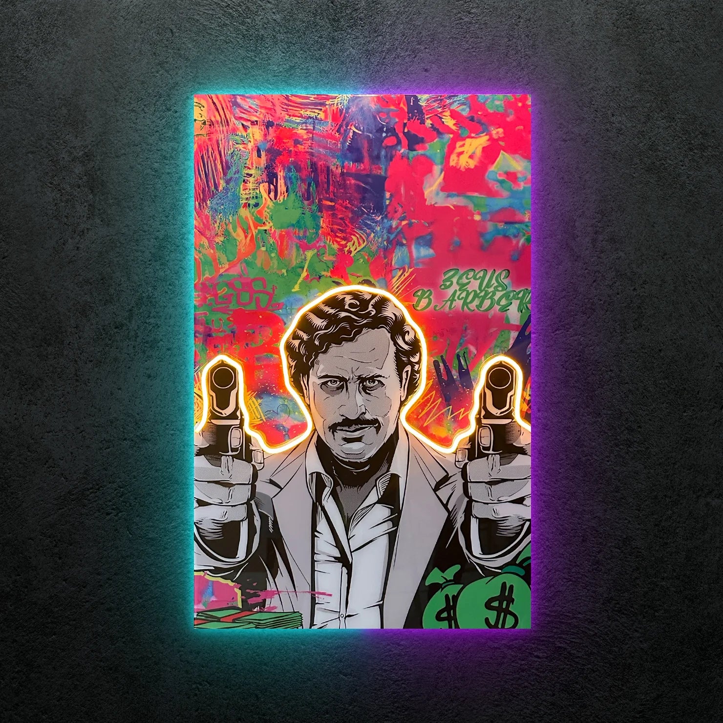 Pablo Escobar Neon Tablo